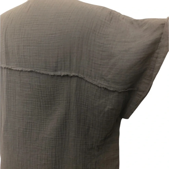 Pull&Bear Dark Gray Oversized Popover Shirt - Picture 6 of 10